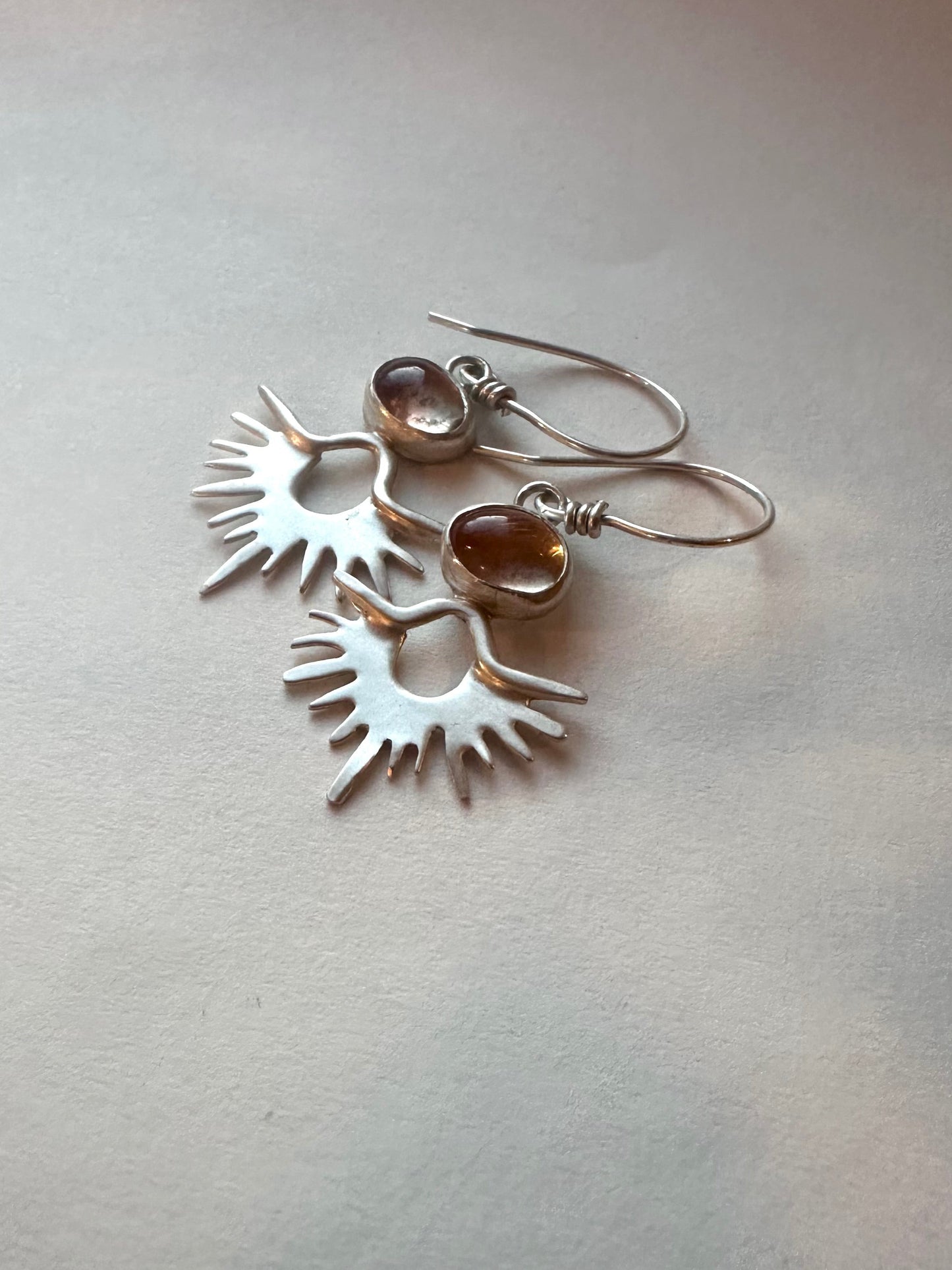 Solstice Earrings - Genine Oregon Sunstone