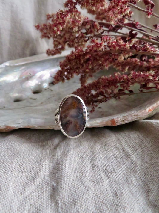 Moss Agate Ring - Size 9.25