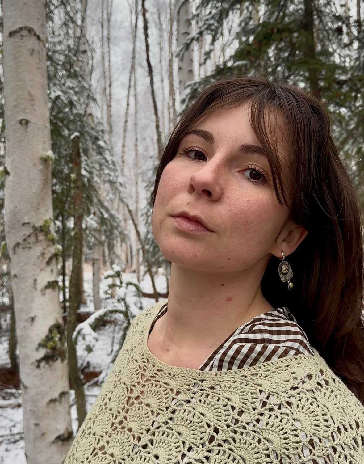 Organic Earrings - Sterling Silver & Turquoise