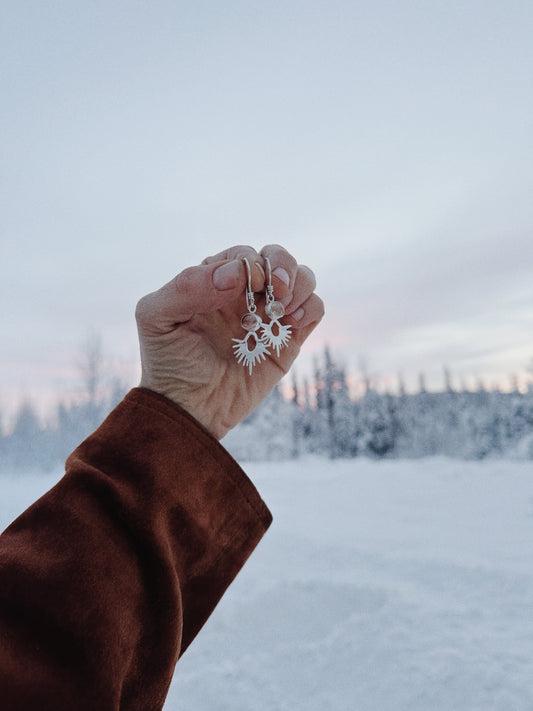 Solstice Earrings - Genine Oregon Sunstone