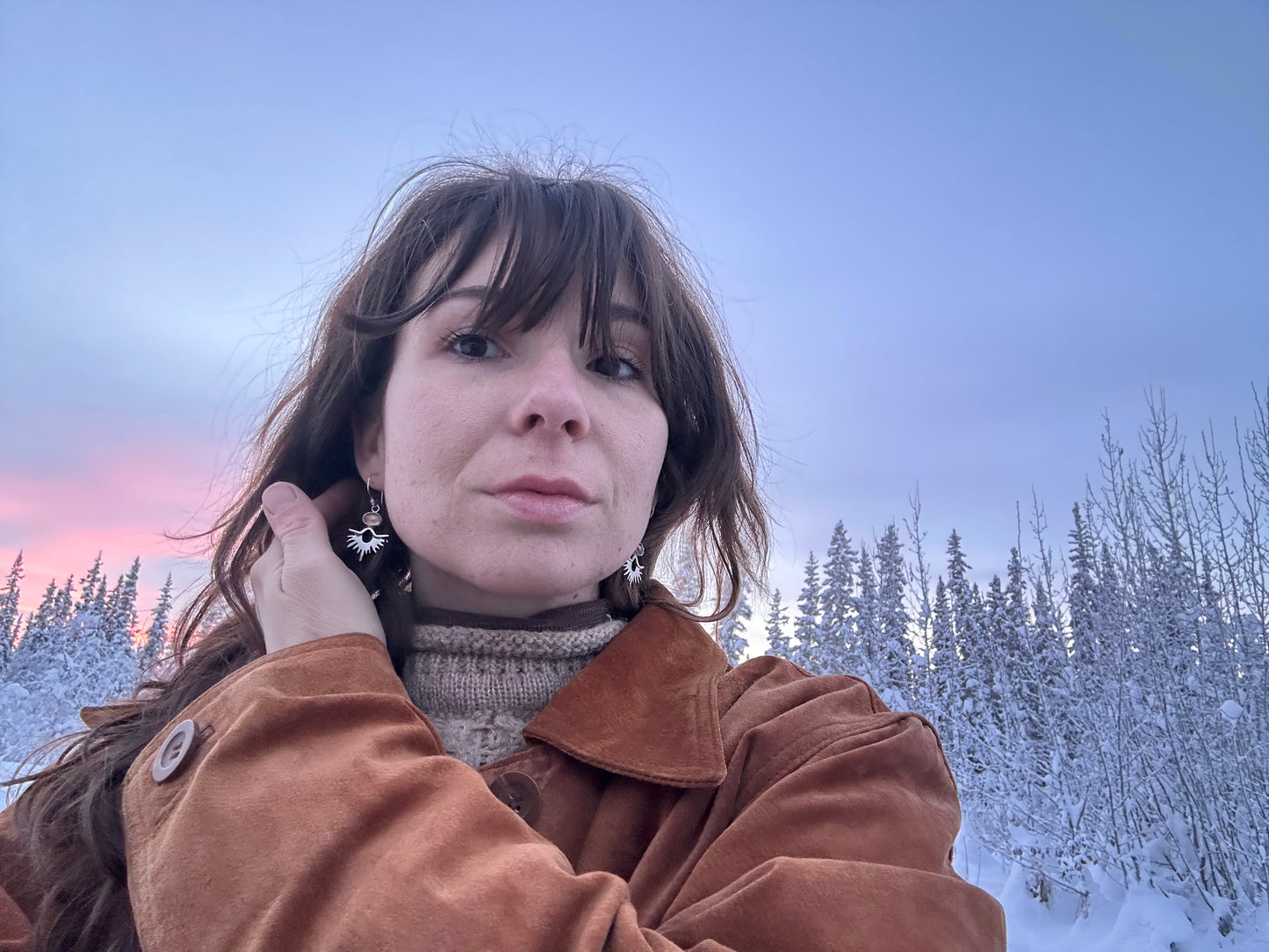 Solstice Earrings - Genine Oregon Sunstone