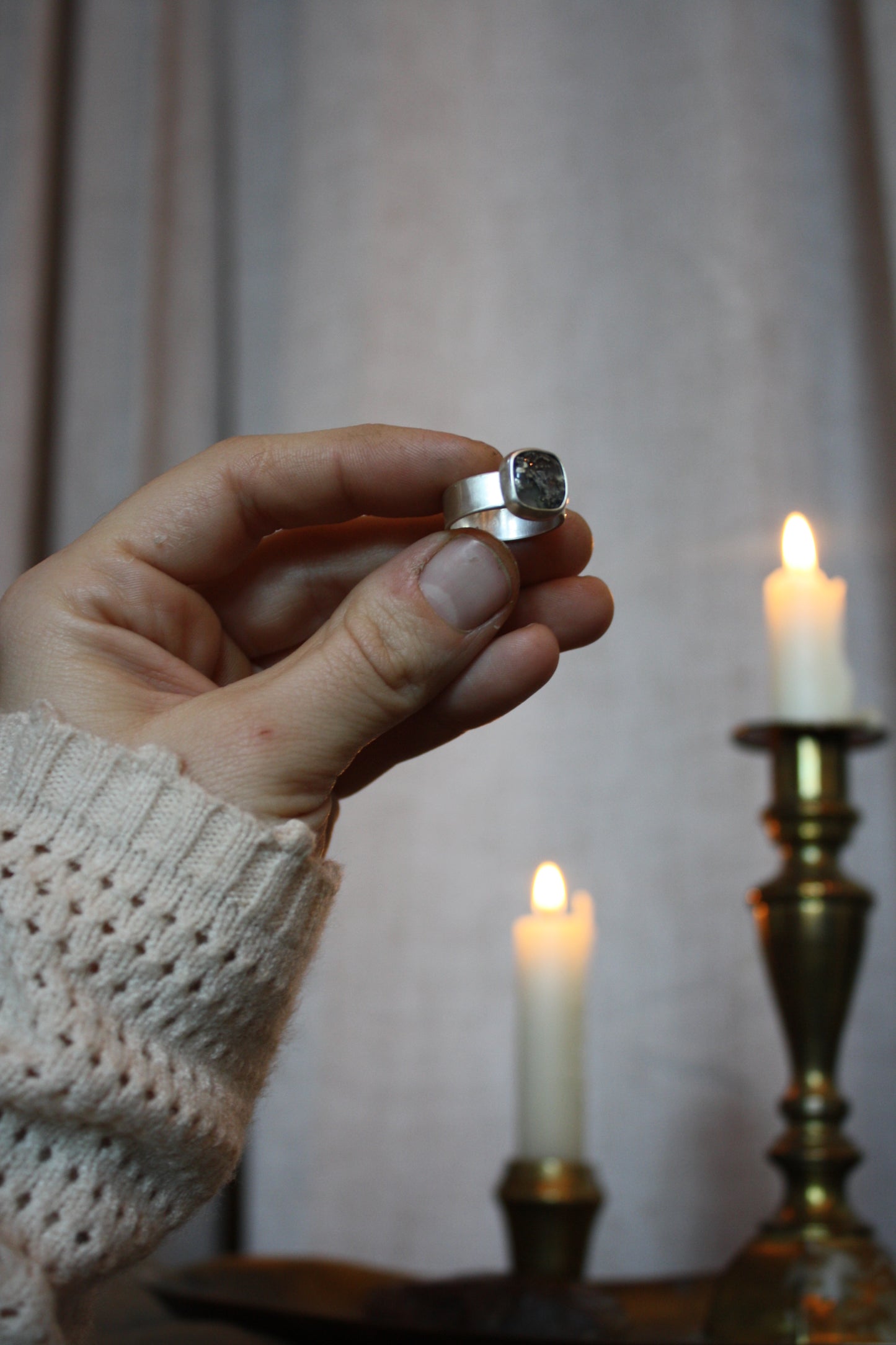 Daily Driver Ring - Size 7.5 - Bear Creek Agate from Oregon